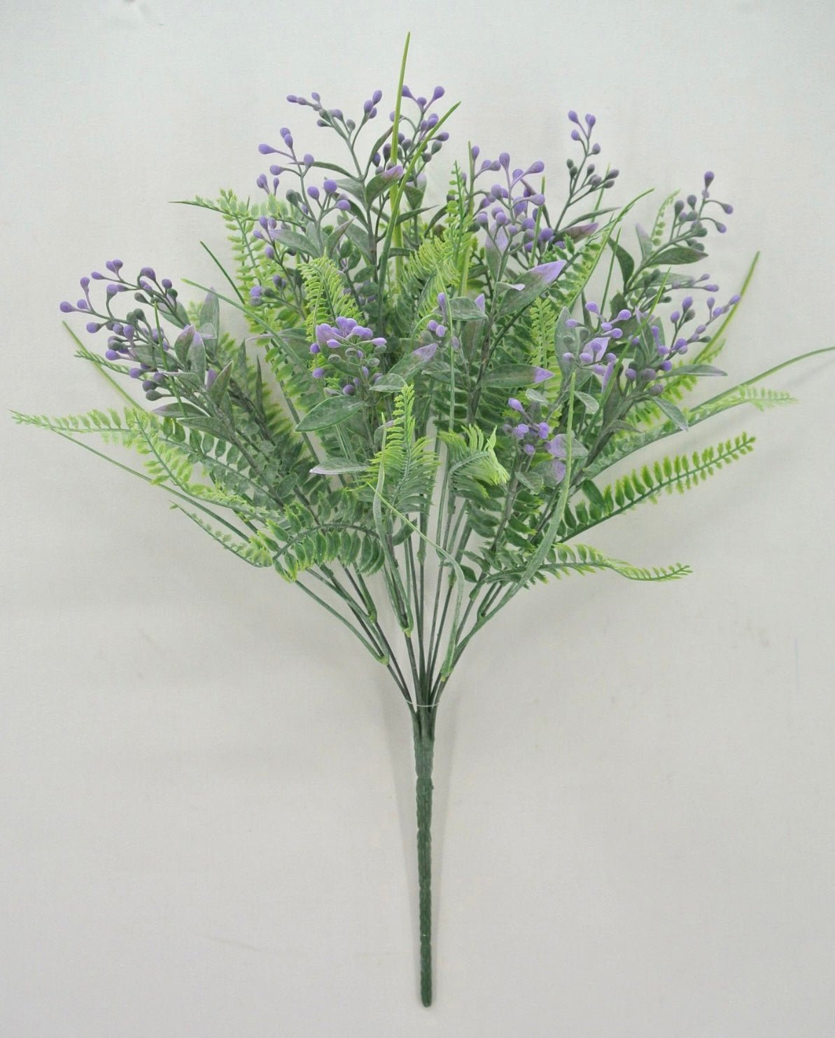 Artificial mixed greenery bush with lavender tips Greenery Market