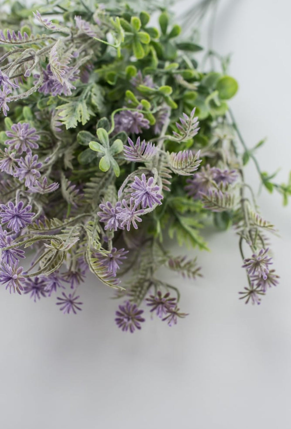 Artificial mixed greenery bush with lavender tips - Greenery Marketartificial flowers32021-PU