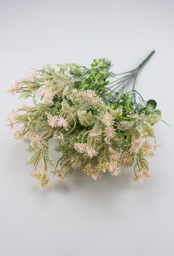 Artificial mixed greenery bush with pink tips - Greenery Marketartificial flowers32021-PK