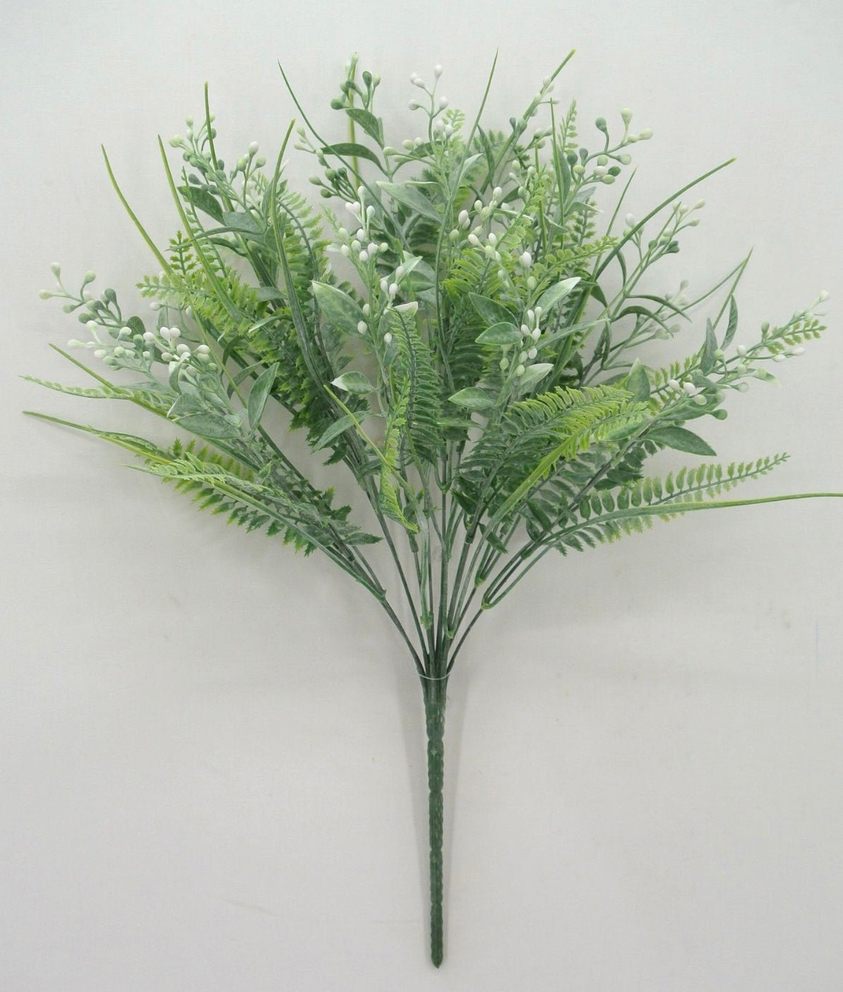 Artificial mixed greenery bush with white tips - Greenery Marketartificial flowers32018-WT