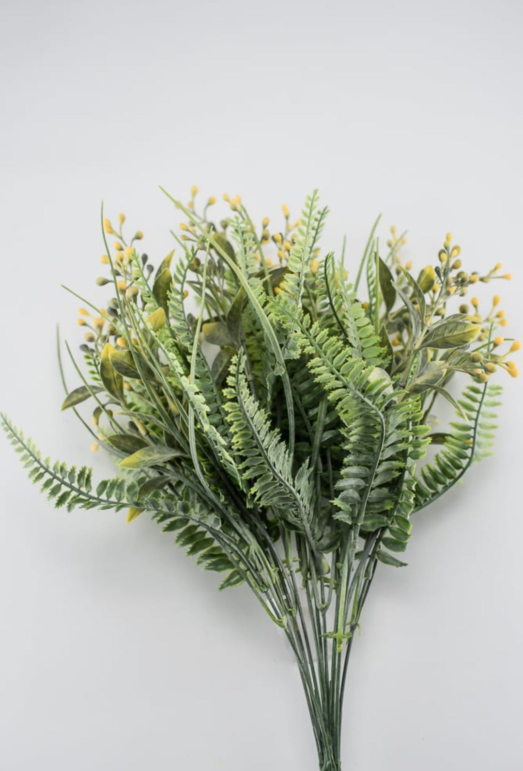 Artificial mixed greenery bush with yellow tips - Greenery Marketartificial flowers32018-YEL