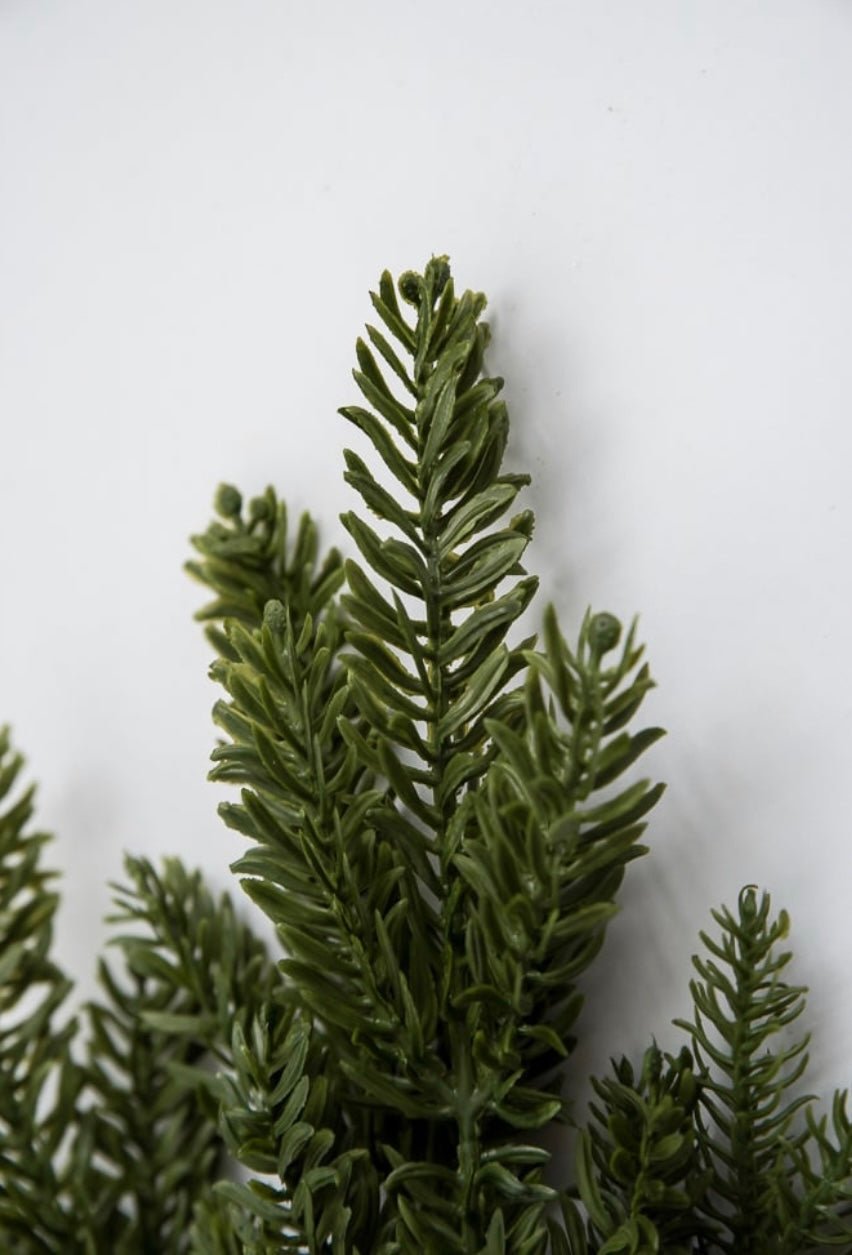 Artificial Mixed Pine & Juniper Stem Green 26H