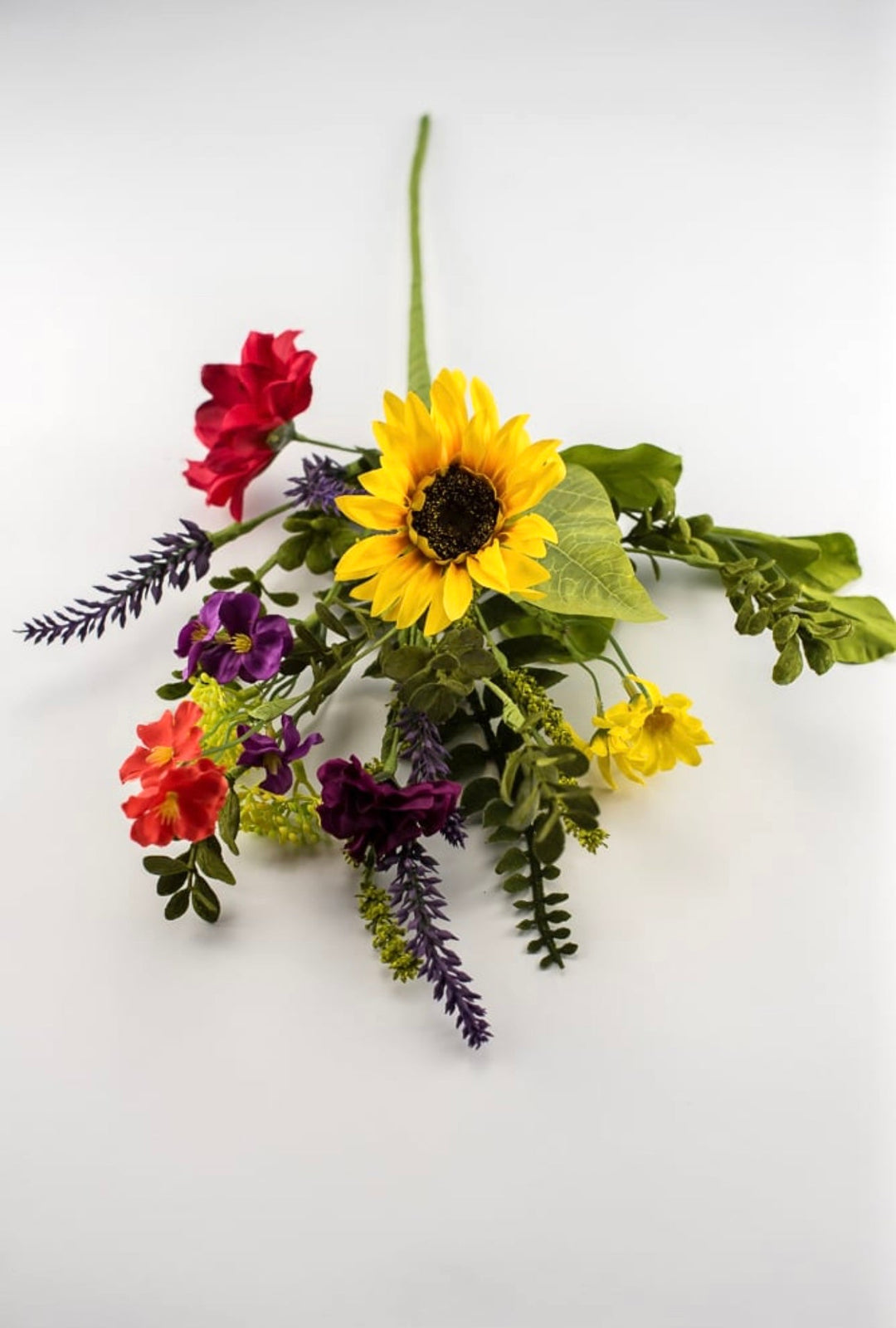 Artificial poppy and sunflower spray - Greenery MarketPm2931