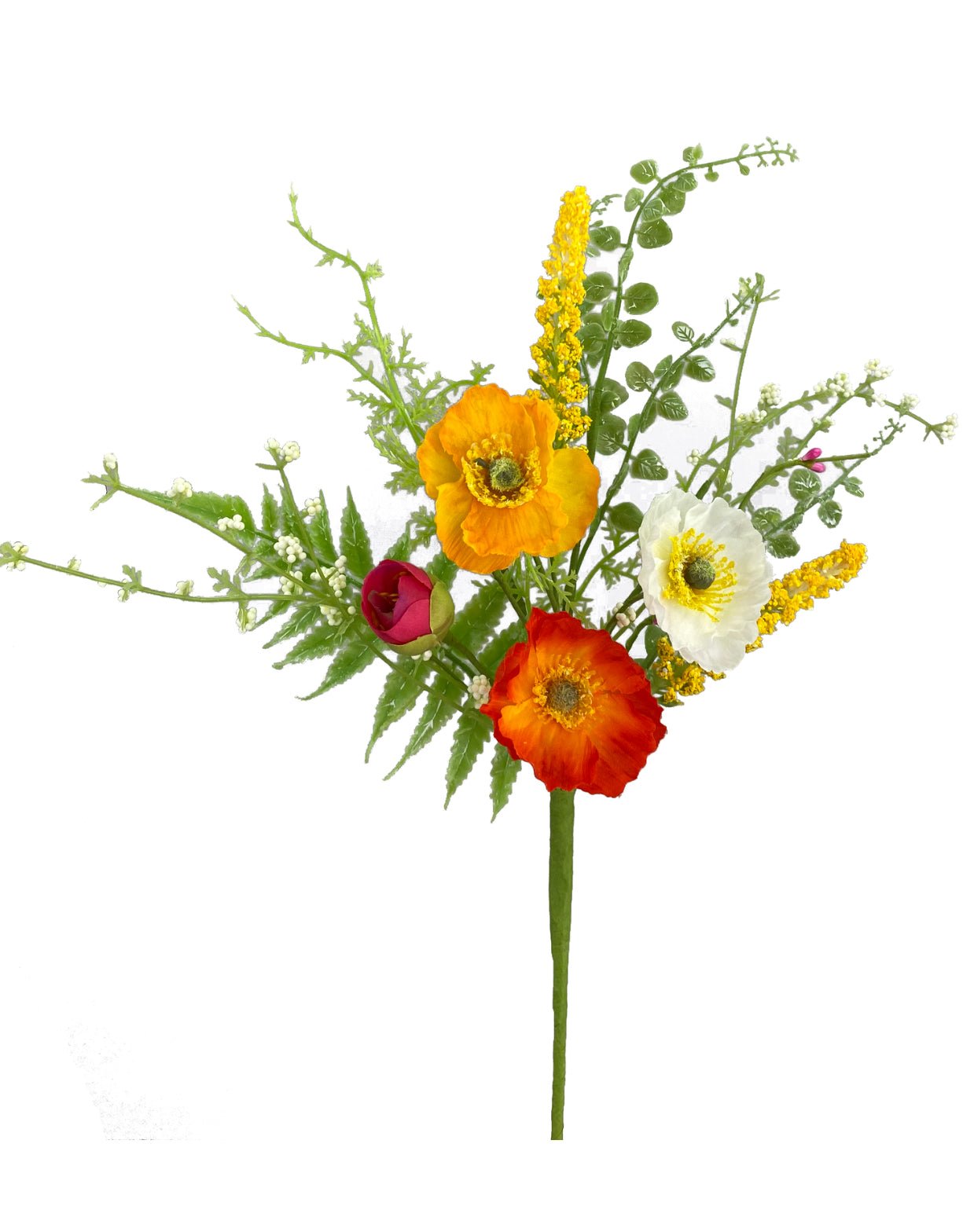 Artificial Poppy pick with greenery - Greenery Marketartificial flowers63090SP16