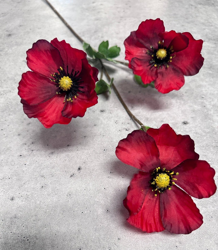 Artificial, red, poppy spray - Greenery Marketartificial flowers26719