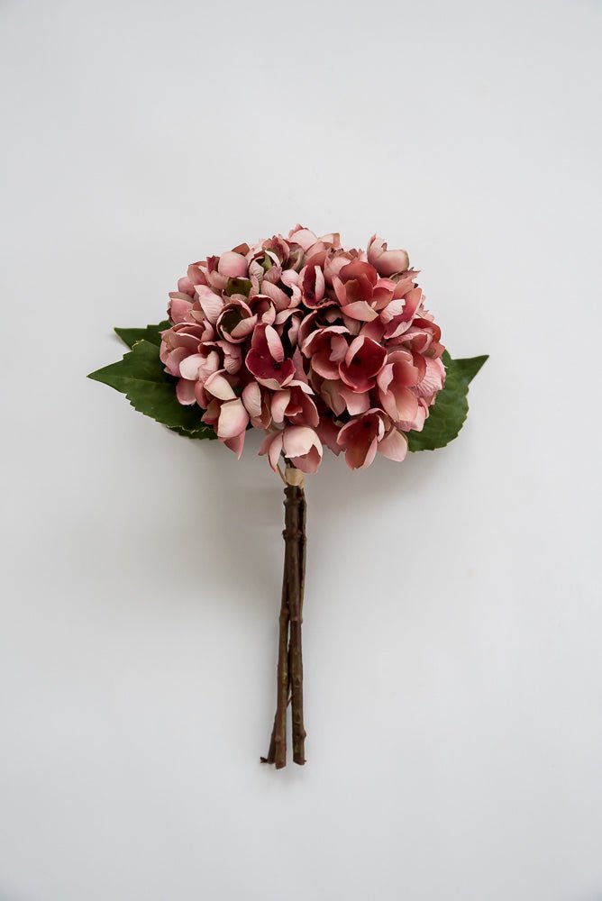 Artificial, rose’ mauve hydrangea bundle x 3 - Greenery Marketartificial flowers27204