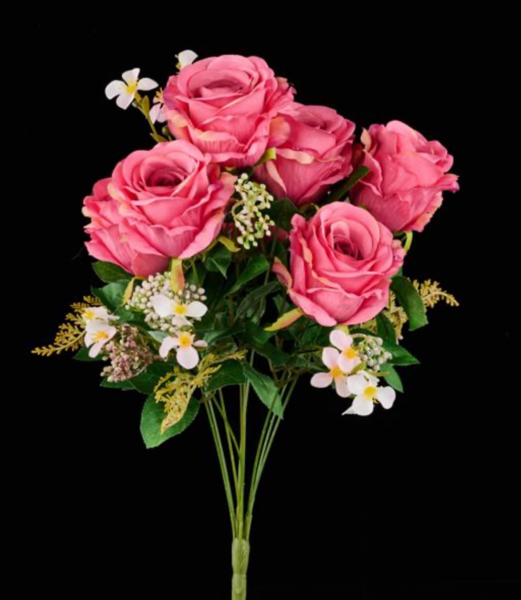 Artificial Roses bush - rose pink - Greenery Marketartificial flowersFN170933