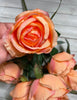 Artificial Roses - peach and pink - Greenery Marketartificial flowers25823