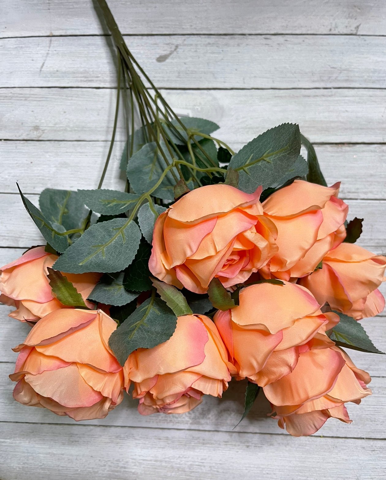 Artificial Roses - peach and pink - Greenery Marketartificial flowers25823