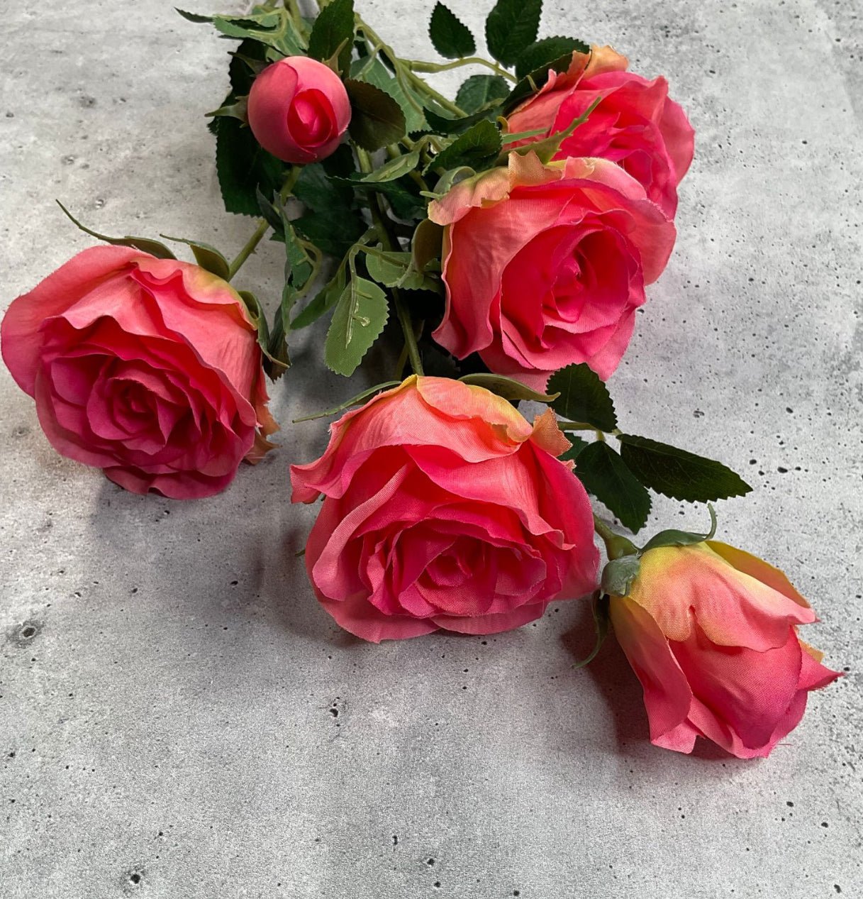 Artificial Roses spray - beauty pink - Greenery Marketartificial flowers27569