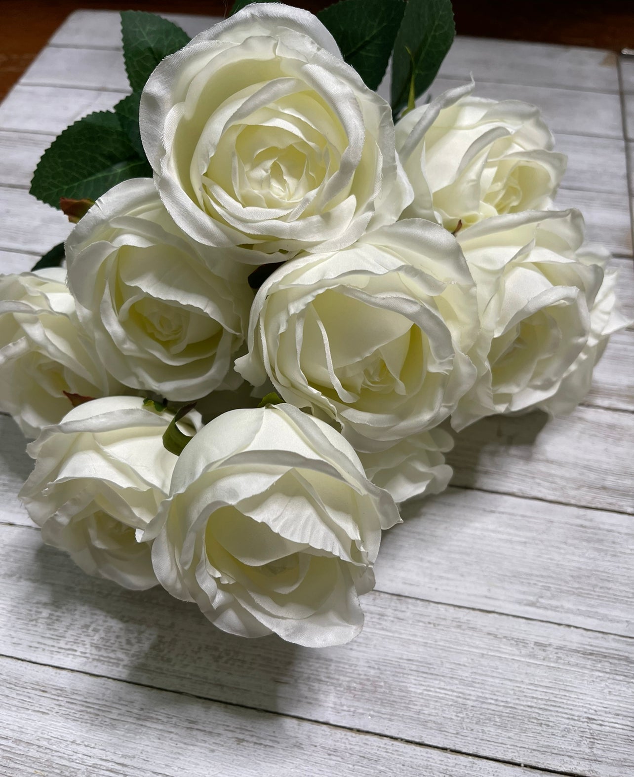 Artificial white roses for sale Clearance