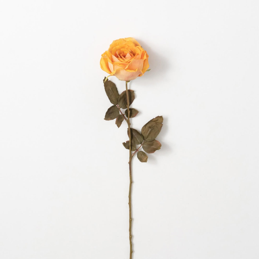 Artificial soft touch rose stem - golden mustard - Greenery MarketArtificial FloraGA1519 GO