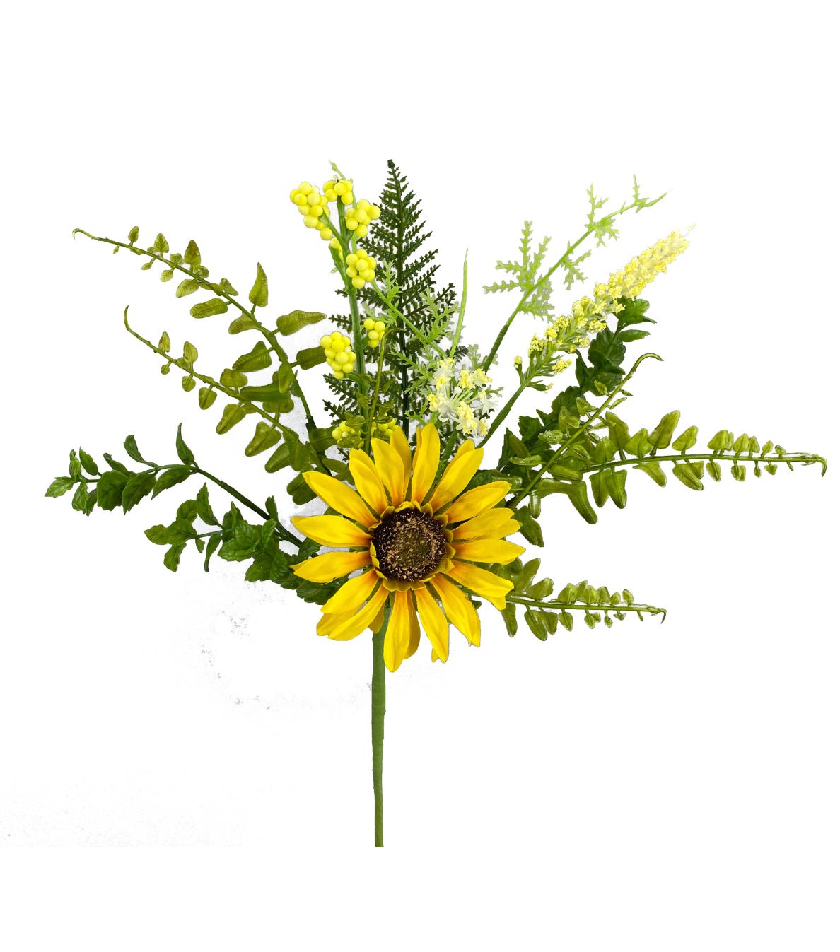 Artificial Sunflower and greenery pick - Greenery Market artificial flowers