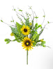 Artificial Sunflower and mixed greenery spray - Greenery Marketartificial flowers63053sp28