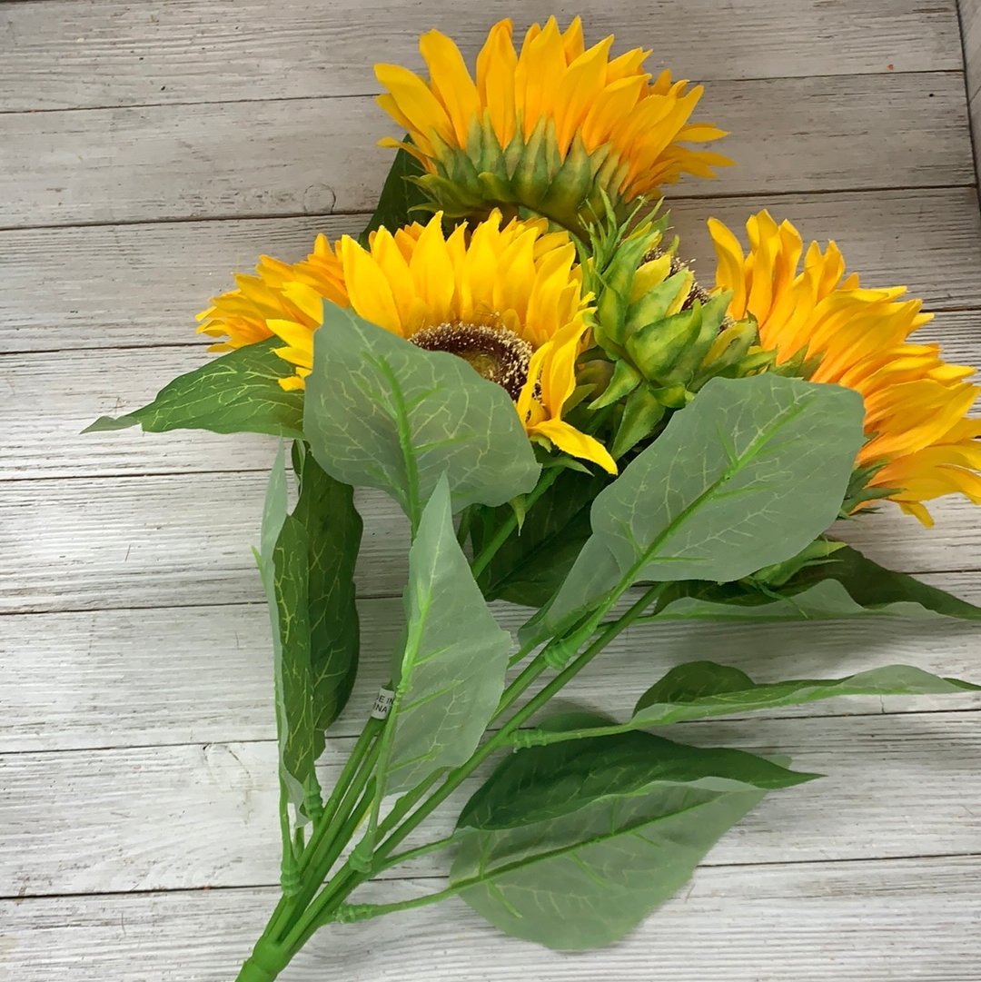 Artificial Sunflower flower bush - yellow - Greenery Marketartificial flowers25842