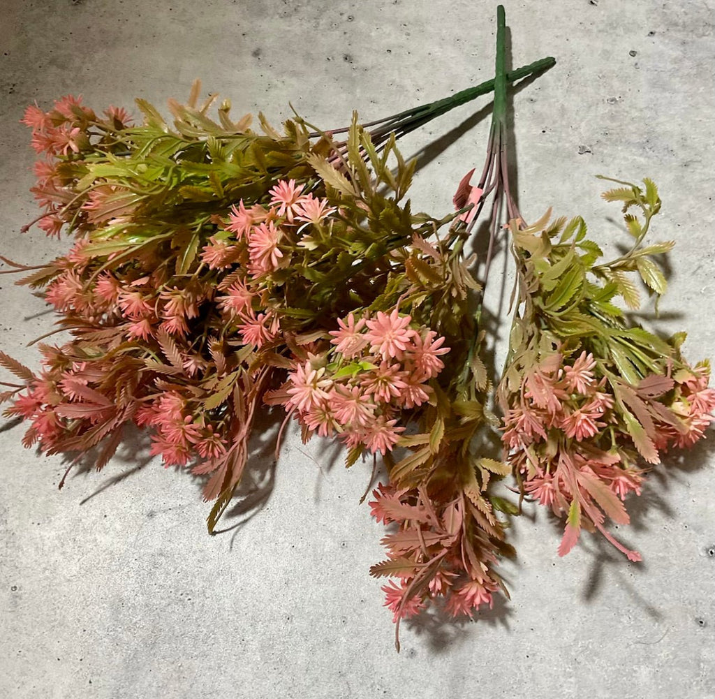 Artificial, Thistle greenery x 2 bushes - pink - Greenery Market