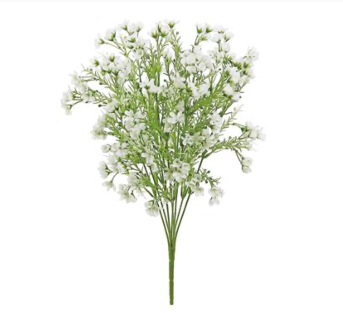Artificial wax flower bush - white - Greenery Market5571-w