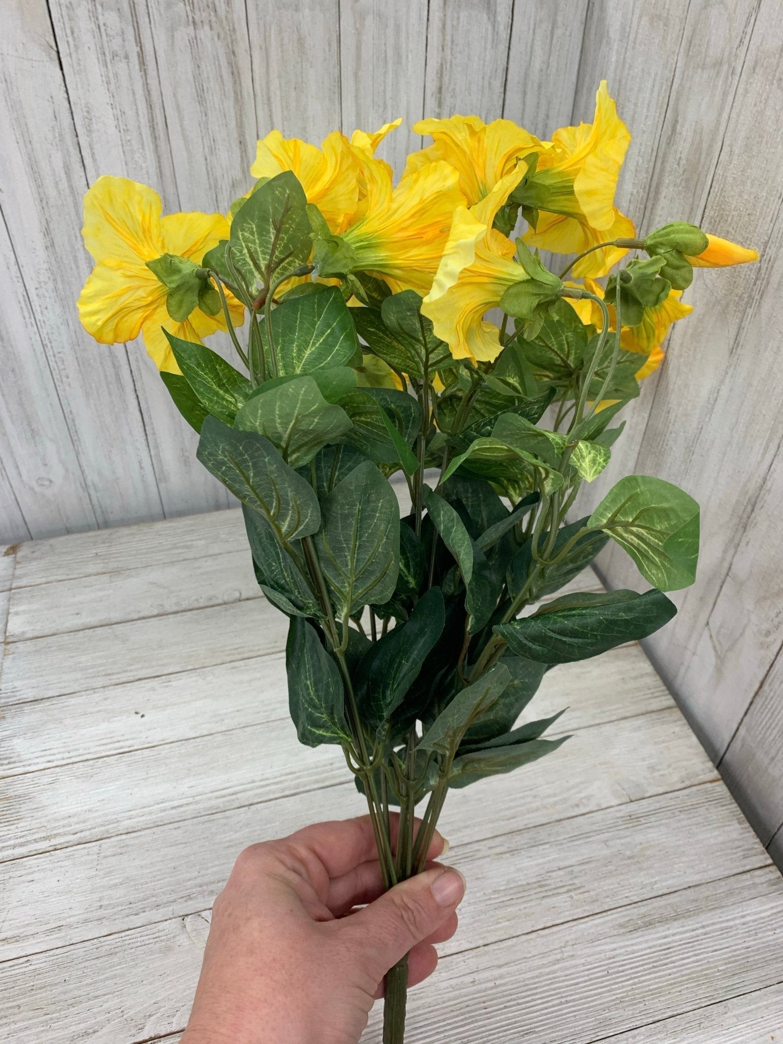 Artificial yellow morning glory / artificial petunias flowers, - Greenery Marketartificial flowers25804
