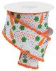 Black and white Carrots ribbon with fluffy edge, 2.5" - Greenery MarketRibbons & TrimRGA859527