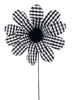 Black and white Gingham sunflower pick - Greenery Market artificial flowers
