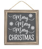 Black and white merry Christmas 10” square - Greenery Marketsigns for wreathsAP7157