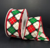 Black, green, and red plaid wired ribbon , 1.5" - Greenery MarketWired ribbon71156-09-17