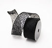 Black mesh style 2.5” wired ribbon - Greenery MarketRibbons & TrimRs018-92