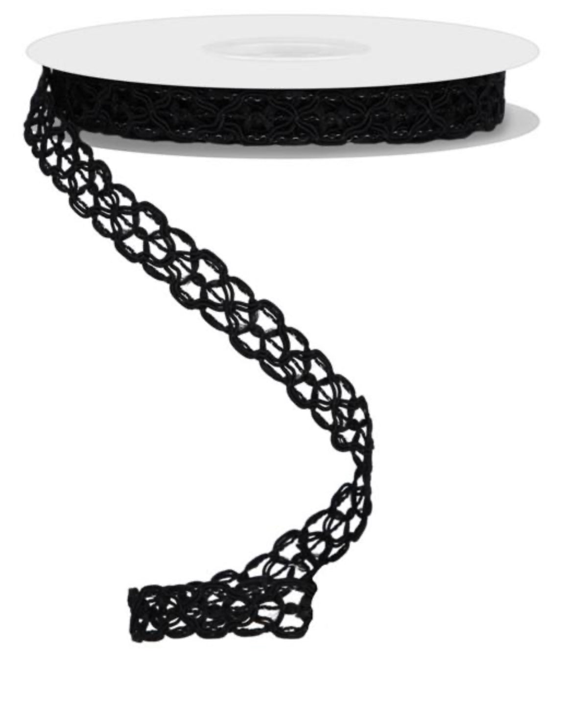 Black open weave 5/8” wired ribbon - Greenery MarketRibbons & TrimRN586102