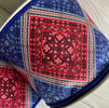 Blue and red paisley diamond 4” plaid farrisilk wired ribbon - Greenery MarketRibbons & TrimRk232-32