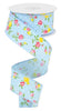Blue floral 1.5” wired ribbon - Greenery MarketWired ribbonrg0195314