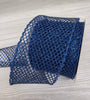 Blue glitter net wired ribbon, 2.5" - Greenery MarketRibbons & Trim180298