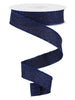 Blue glittered wired skinny wired ribbon, 7/8'' - Greenery MarketWired ribbonRGE738019