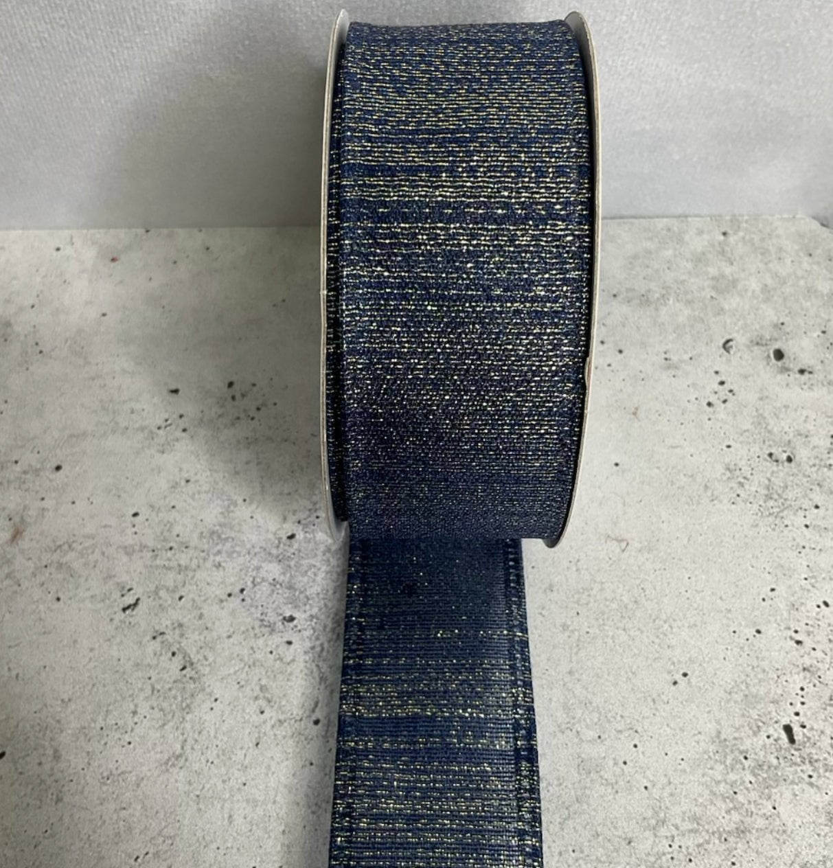 Blue gold metallic Wired ribbon 1.5” - Greenery MarketWired ribbon75025-09-27