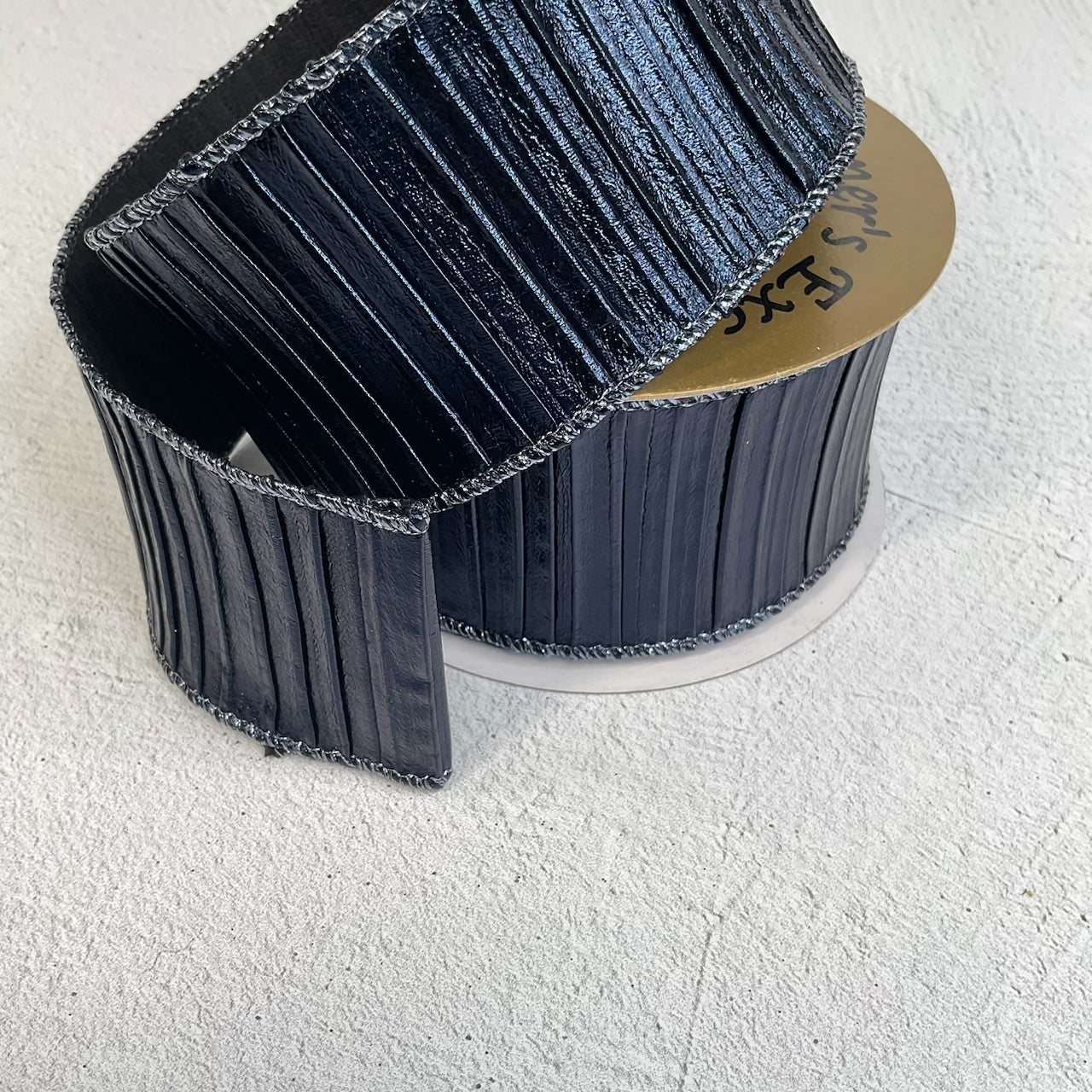 Blue metallic textured wired ribbon 2.5” - Greenery MarketRibbons & Trim178947