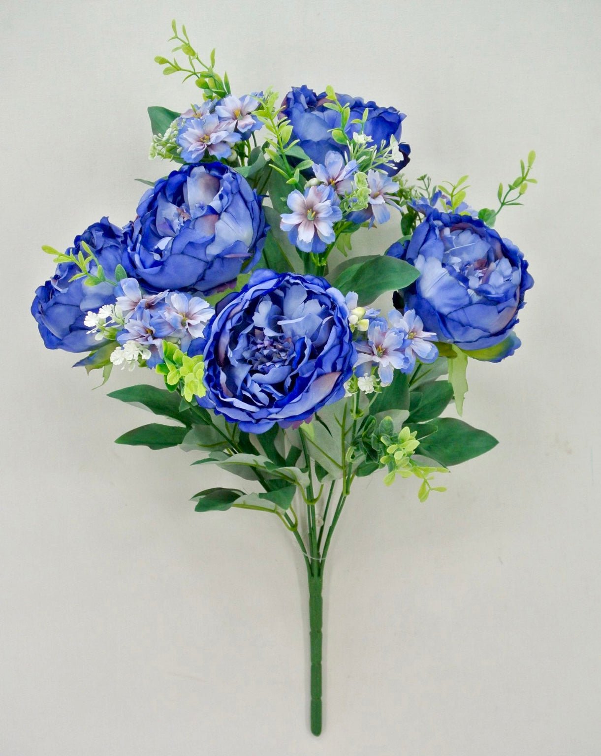 Blue peonies artificial flower bush - Greenery MarketArtificial Flora84295-BL