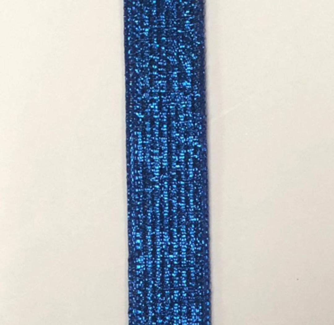 Blue shimmering wired skinny wired ribbon, 5/8'' X 25 Yards - Greenery MarketWired ribbonQ942103-25