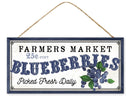 Blueberries farmers market sign - Greenery Marketsigns for wreathsAP7197