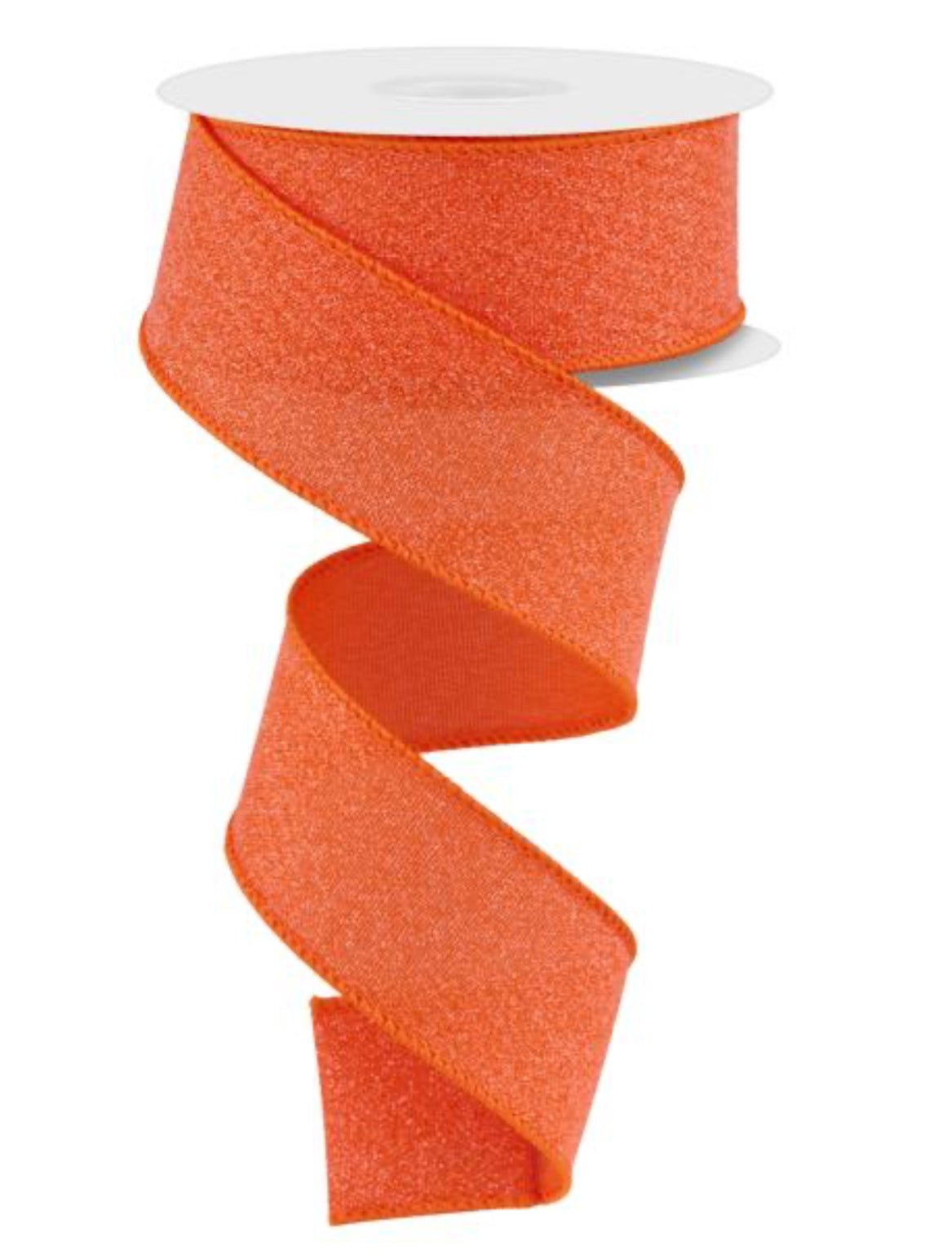 Bright orange crystal wired ribbon 1.5” - Greenery MarketWired ribbonRge199420