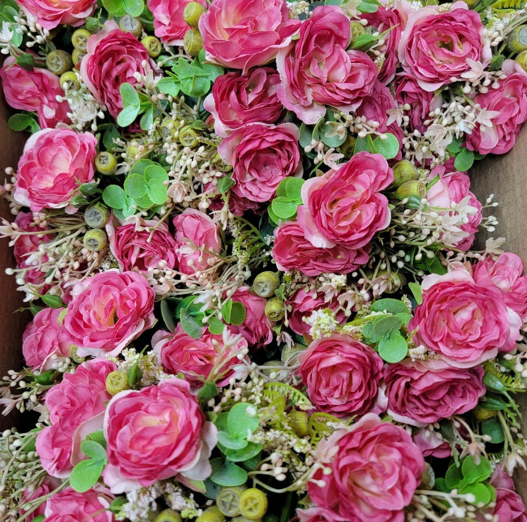 Bright Pink mini Rose and eucalyptus bundle - Greenery Market2221029BP