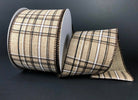 Brown, Fall plaid wired ribbon 2.5” - Greenery MarketRibbons & Trim41239-40-38