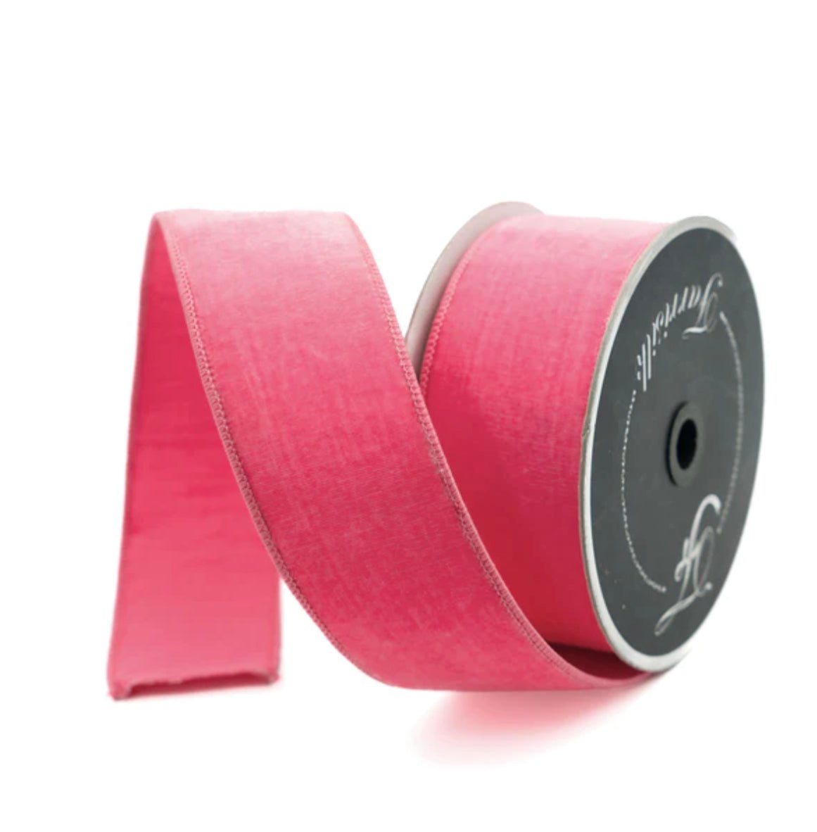 Bubblegum Pink Farrisilk velvet wired ribbon - 2.5” - Greenery Marketwired ribbonRG803-74