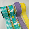 Bunnies and chics bow bundle x 4 wired ribbons - Greenery MarketWired ribbonBunnychicx4