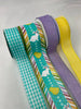 Bunnies and chics bow bundle x 4 wired ribbons - Greenery MarketWired ribbonBunnychicx4