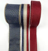 Burgundy and navy Patriotic bow bundle x 3 ribbons - Greenery MarketWired ribbon