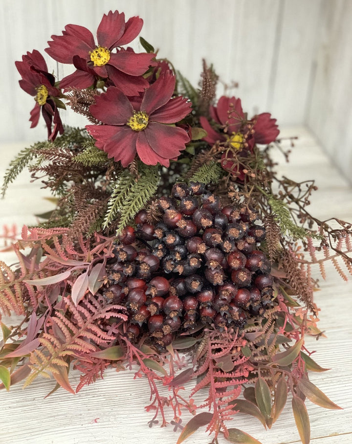 Burgundy wine Cosmos and greenery - Greenery Market