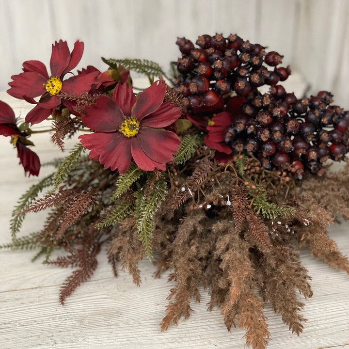 Burgundy wine Cosmos and greenery - Greenery Market