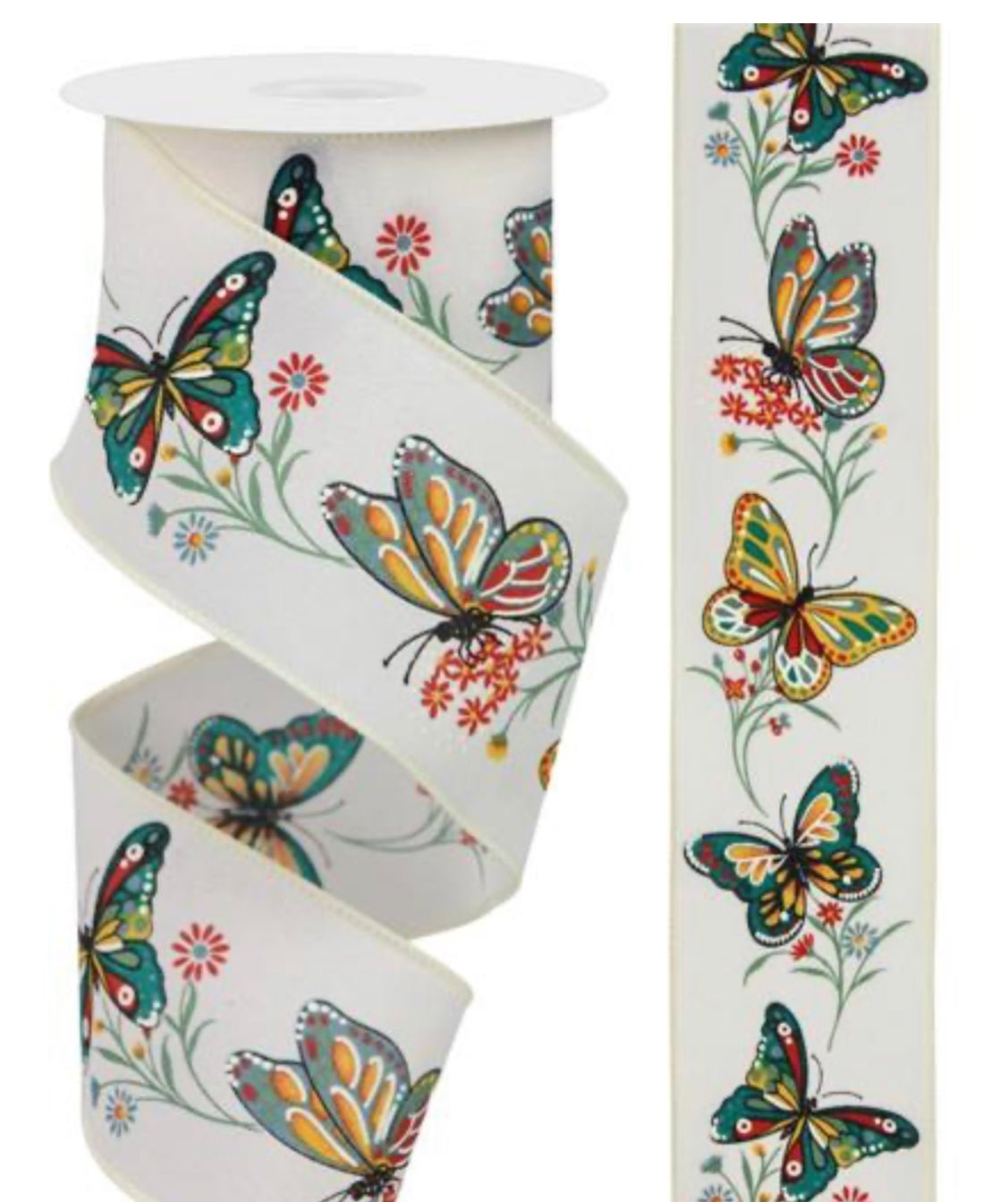 Butterfly ribbon 2.5" - Greenery Marketrge1404c2