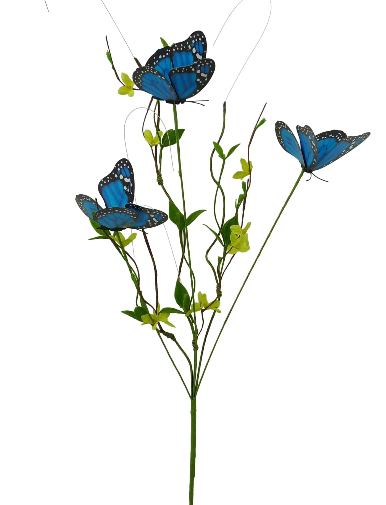 Butterfly twigs spray - blue - Greenery Market62474bl