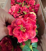 Cabbage rose spray - red orange - Greenery Market5977ROG