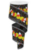Candy corn on black wired ribbon, 2.5" - Greenery MarketWired ribbonRGA847702